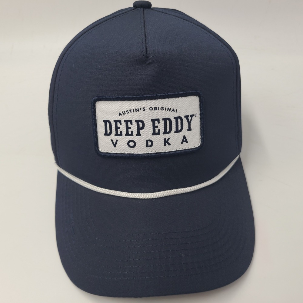Deep Eddy Vodka Hat Snapback Blue White Rope Austins Original Logo Casual Men